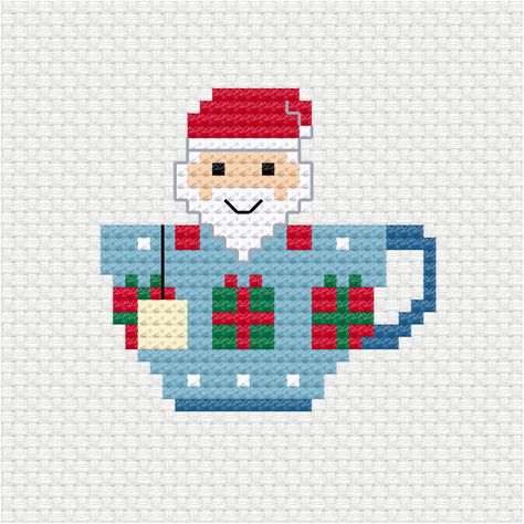 Cross Stitch Christmas Card Patterns Free, Cross Stitch Mini Patterns, Small Cross Stitch Patterns Free Minis, Small Christmas Cross Stitch Patterns, Mini Christmas Cross Stitch, Teacup Cross Stitch, Mini Cross Stitch Patterns, Cross Stitch Christmas Cards, Holiday Cross Stitch Patterns