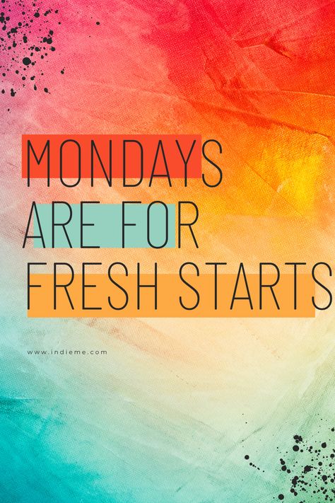 Monday morning is the start of a new week and a fresh start. Mondays give us a fresh start to make healthy choices, encourage others, and set a positive tone for the week. This can be hard, particularly if your weekend wasn’t what you expected it to be. Mondays Are For Fresh Start, Starting The Week Off Right Quotes, Start Of The Week Quotes Motivation, New Week Motivation, Fresh Start Quotes, New Week Quotes, Happy Monday Images, Programming Quote, Start Quotes