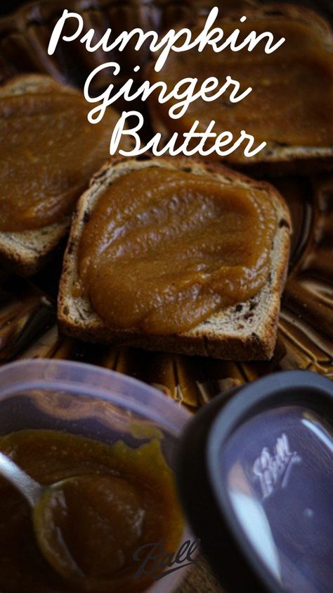 Pumpkin Butter Recipes, Pumpkin Butter Recipe, Pumpkin Jam, Ginger Jam, Infused Butter, Jam Recipes Homemade, Pumpkin Butter, Jam And Jelly, Balls Recipe