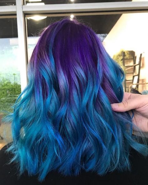 13 Hottest Mermaid Hair Color Ideas (Pictures for 2020) Mermaid Hair Color Ideas, Aqua Hair Color, Hair Perms, Colored Hairstyles, Mermaid Hair Color, Hair 101, Vivid Hair Color, Creative Hair Color, Cute Hair Colors