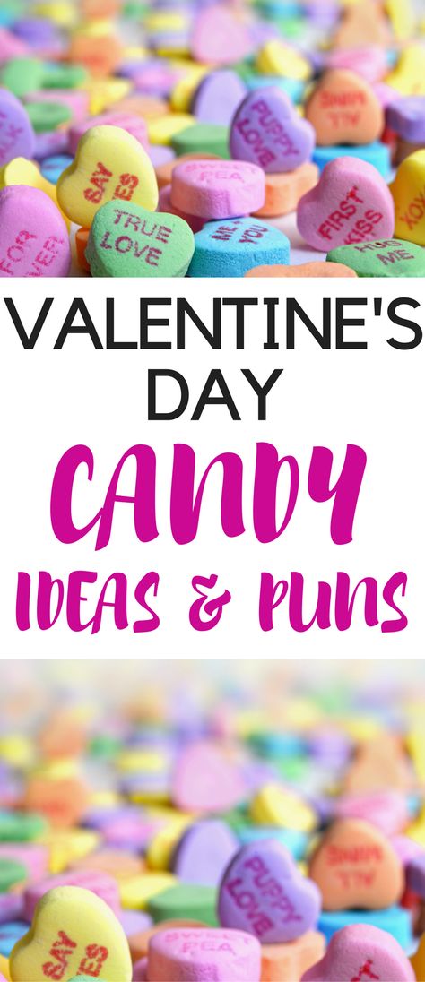 These Valentine's Day candy DIY gift ideas and puns will help you make an unforgettable, sweet Valentine's Day gift for him, her or the whole classroom. Happy Quotes For Him, Valentine Candy Grams, Chocolate Puns, Sweet Tarts Candy, Candy Puns, Sweet Puns, Candy Valentines, Valentines Day Puns, Valentines Puns