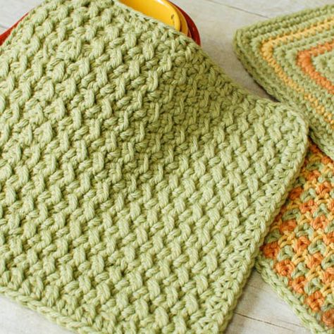 Crunchy Stitch Crochet Dishcloth Pattern Dishcloth Crochet Pattern, Confection Au Crochet, Washcloth Pattern, Crochet Dishcloth, Crochet Washcloth, Knit Dishcloth, Gift Crochet, Dishcloth Pattern, Crochet Kitchen