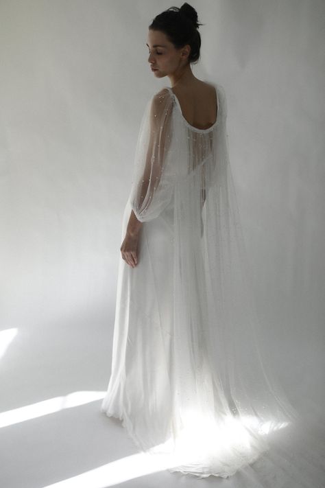 Harlow Cape — A.B. ELLIE | H D W R March Wedding, Wedding Cape, Designer Bridal Gowns, Bridesmaid Style, Long Sleeve Wedding, New Wedding Dresses, Gowns With Sleeves, Perfect Wedding Dress, Bridal Boutique