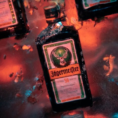 Jagermeister Aesthetic, Whiskey Poster, Bottle Advertising, Funny Animal Photos, Dirty Martini, Get Shot, Animal Photos, On My Mind, Jack Daniels Whiskey Bottle