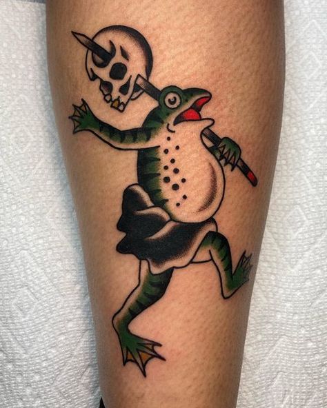 Frog Skull Tattoo, Traditional Japanese Frog Tattoo, Scorpion And Frog Tattoo, Traditional Frog Tattoo Flash, Traditional Toad Tattoo, Boxing Frog Tattoo, Frog Japanese Tattoo, Trad Frog Tattoo, Frog Playing Banjo Tattoo