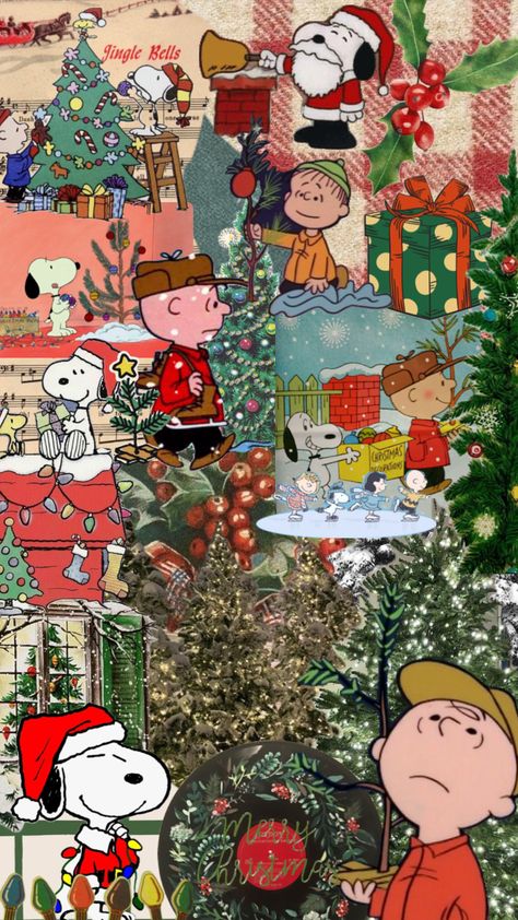 Snoopy Wallpapers Christmas, Christmas Lockscreen Collage, Peanut Christmas Wallpaper, 2000s Christmas Wallpaper, Peanuts Christmas Aesthetic, Charlie Brown Christmas Wallpaper Aesthetic, The Peanuts Christmas Wallpaper, Christmas Wallpaper Aesthetic Snoopy, Christmas Lockscreen Ipad