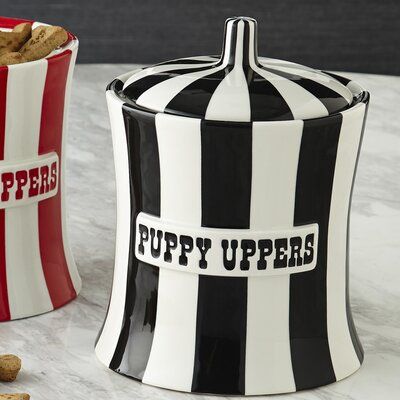 Jonathan Adler Puppy Uppers 2 qt. Kitchen Canister Late Night Cravings, Kitchen Storage Canisters, Dog Whisperer, Team Design, Treat Jars, Storage Canisters, Porcelain China, Go Wild, Jonathan Adler