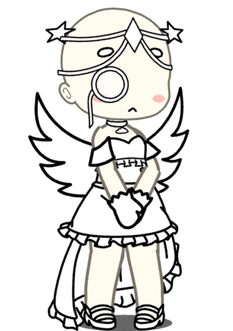 Gacha Life Angel Outfits, Gacha Angel Outfit, Gl Outfits, Gachalife Girl Outfits, Angel Oc, Gacha Clothes, Gacha Outfit, Angel Outfit