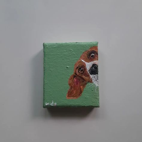 Beagle Acrylic Painting, Beagle Painting, Pot Diy, Plant Pot Diy, Inspiration Painting, Craft Classes, Canvas Projects, Art Inspiration Painting, Art Painting Acrylic