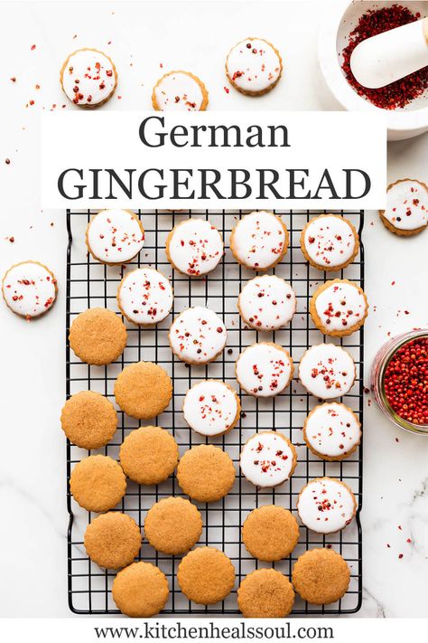 Cookie Recipe With Honey, Soft Gingerbread Cookies Recipe, German Gingerbread Cookies, Glazed Gingerbread, Honey Gingerbread, German Gingerbread, Recipe With Honey, Gingerbread Cookies Recipe, Gingerbread Granola