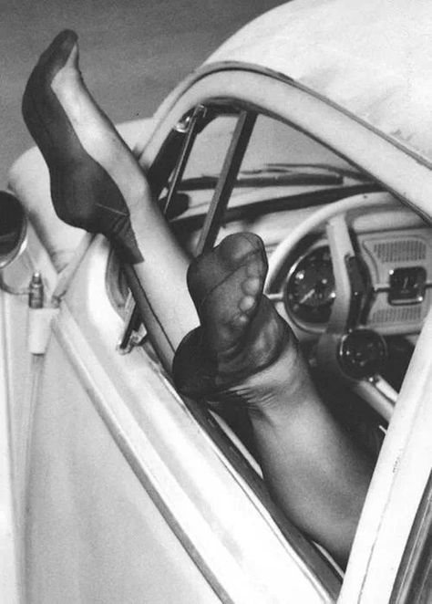 art Elmer Batters, Vw Vintage, Vw T1, Cuban Heels, I'm With The Band, Classic Cars Vintage, Nylon Stockings, White Photo, Vintage Lingerie