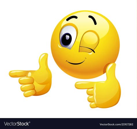 Winking smiley gesturing with his hand vector image Winking Emoji, Emoji Texts, Images Emoji, Emoticons Emojis, Emoji Symbols, Emoji Backgrounds, Funny Emoticons, Emoji Love, Smiley Emoji