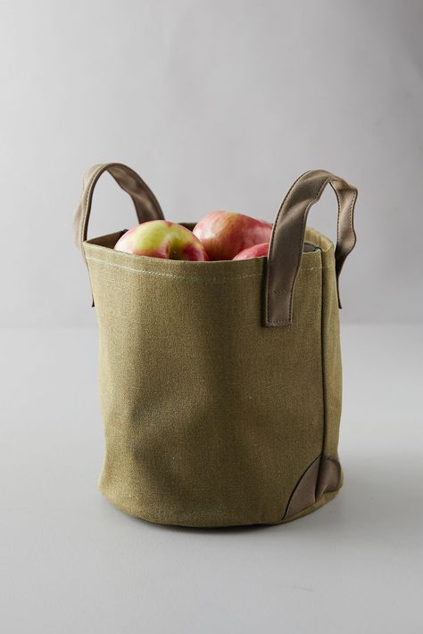 Canvas Garden Storage Bag | Anthropologie Practical Garden, Canvas Accessories, Garden Bags, Gardening Gear, Bags Patterns, Canvas Work, Simple Tote, Diy Bags, Adventure Gear