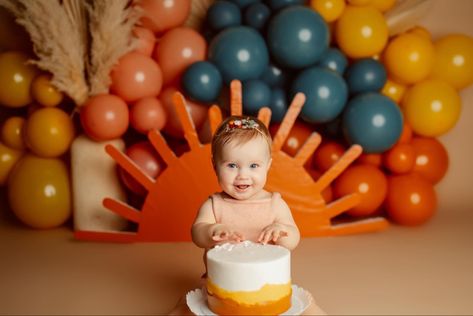 Sunshine Smash Cake, Sunshine Cake Smash, Royal Baby Shower Theme, 1st Bday Cake, Sunshine First Birthday, Sunshine Cake, Royal Baby Showers, Smash Cake Boy, Baby Shower Inspiration