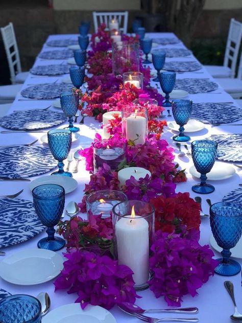 Mamma Mia Wedding, 17th Birthday Party Ideas, Buffet Party, تصميم الطاولة, 17th Birthday Ideas, Sweet 17, Tafel Decor, Party Table Settings, Boda Mexicana