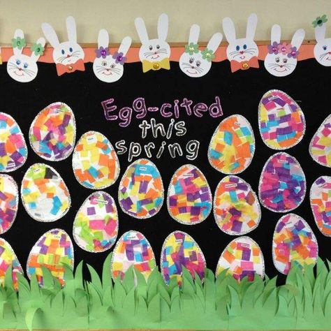 20+ Easter Bulletin Board Ideas which are incredibly sweet & oh! so cute Easter Poster Board Ideas, Unique Bulletin Board Ideas, April Bulletin Boards, Easter Bulletin Boards, Preschool Easter, Easter Classroom, Spring Bulletin, Spring Bulletin Boards, Spring Classroom