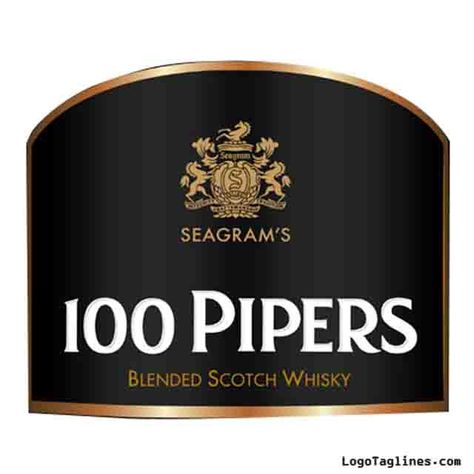 100 Pipers Tagline 100 Pipers Whisky, Piper Name, Whisky Logo, Logo And Tagline, Logo Tagline, Whiskey Logo, Bonnie Prince Charlie, Pernod Ricard, Blended Scotch Whisky