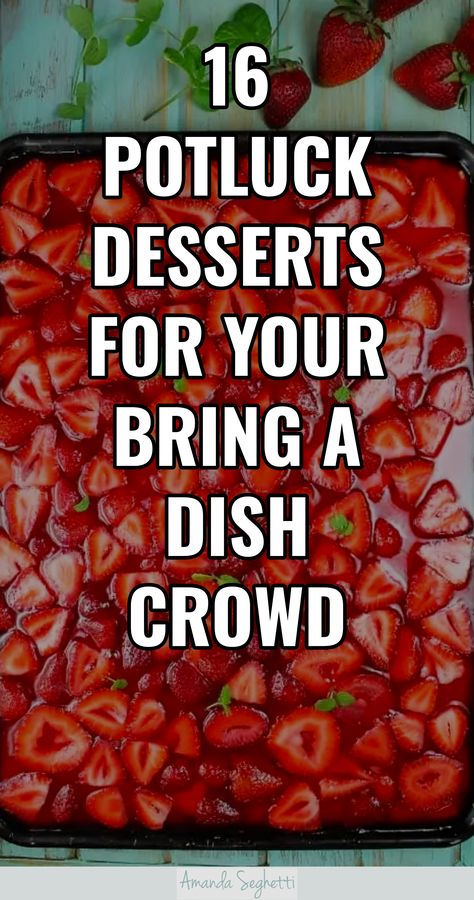 British Dessert Recipes, Easy Desserts For A Crowd, Potluck Recipes Dessert, Easy Potluck Desserts, Summer Potluck Dishes, Church Potluck Recipes, Best Potluck Dishes, Cookout Desserts, Easy Potluck Recipes