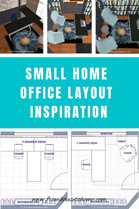 small home office layout inspiration Office For Two People Layout, Office For Two People, Home Office Layout Ideas, Small Home Office Layout, Small Office Furniture, Office Layouts, Office Furniture Layout, Office Layout Ideas, Architecture Career