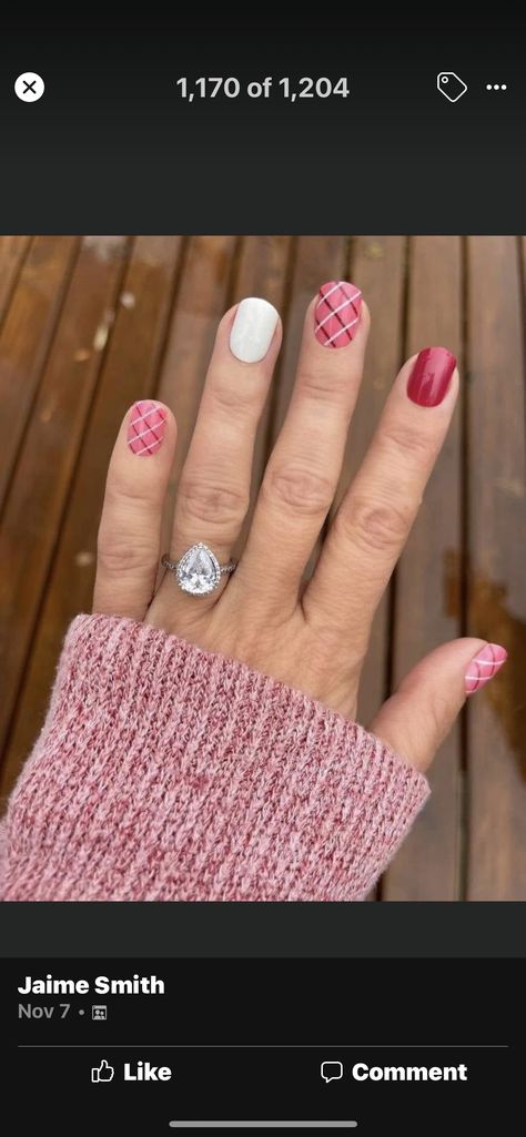 Red Aspen Christmas Mani Mix Up, Red Aspen Christmas Nails, Red Aspen Nail Dash Combos, Aspen Christmas, Nail Combos, Aspen Nails, Classy Nail, Classy Nail Designs, Red Aspen