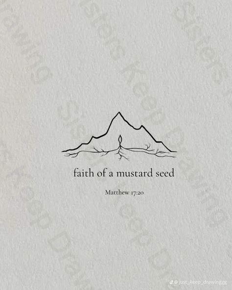 Christian Plant Tattoo, Shepherds Crook Tattoo, Mustard Seed And Mountain Tattoo, Faith The Size Of A Mustard Seed Tattoo, Biblical Nature Tattoos, The God Who Sees Me Tattoo, Faith As Small As A Mustard Seed Tattoo, Mustard Seed Tattoo Ideas, Faith Of A Mustard Seed Tattoo