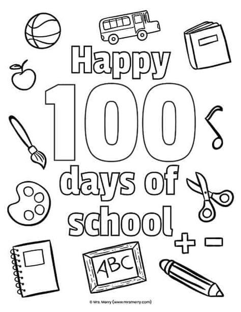 100 Days Coloring Page, 100 Day Of School Coloring Page, 100th Day Of School Coloring Page, 100 Days Of School Coloring Page, 100 Days Of School Worksheets, 100 Days Of School Printables, 100 Days Of School Crafts, 100th Day Ideas, 100 Day Activities