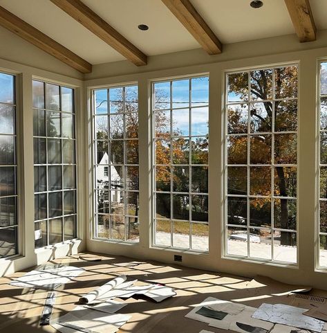 Carlisle Moore Architects (@carlislemoorearchitects) • Instagram photos and videos Sunroom Black Windows, Architect Instagram, Family Room Windows, Breakfast Rooms, Indian Living Room, Three Season Room, Gig Harbor, Screen Porch, Residential Architect