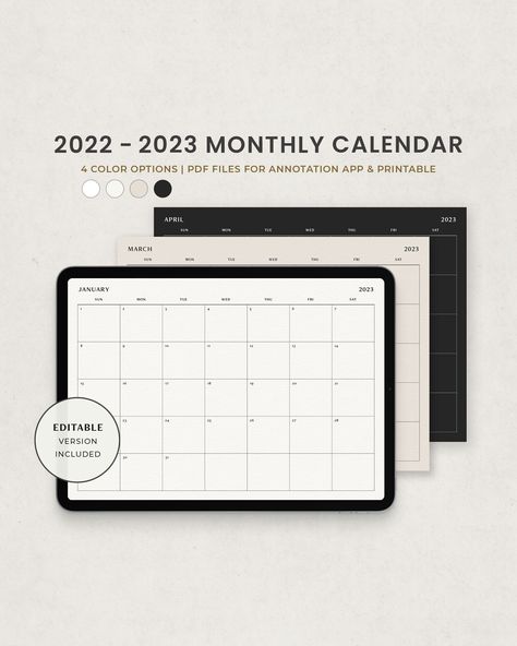 2024 2025 Digital Monthly Calendar, Goodnotes Monthly Planner, Monthly Template Printable PDF - Etsy weeklymealplannertemplate #digital #dailyofficeplanner #dayplanner Digital Calendar Template, Printable Meal Planner Monthly, Planner Monthly Layout, 2024 Monthly Calendar, Undated Monthly Planner, Monthly Overview, Monthly Planner Template, Planner Writing, Beige Paper