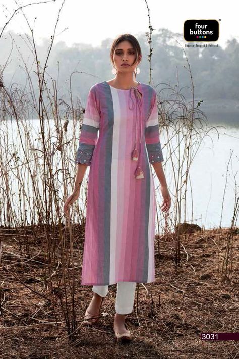 Plain Kurti Designs, Tailor Design, Indian Kurti Designs, Kurti Sleeves Design, Cotton Kurtis, New Kurti Designs, Simple Kurta Designs, Kurti Patterns, Designer Kurti Patterns