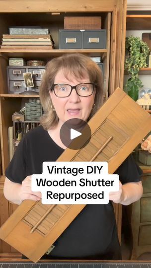 6.6K views · 326 reactions | Do you have a vintage shutter you’ve been meaning to use for a diy project? Here are two ideas that might inspire you to get started! I love them both, but which one do you like better? Find us online at: https://stan.store/WhimsyBarn

Come along on this crazy 365 day journey of vintage home decor goodness! This is our year to celebrate whimsy and wonder, along with a little for our journey! If you want to hang out with us, you know what to do. And if you’re interested in any of the things you see here, hit all those buttons and check out the online shop or send me a message there if you don’t see your favorite treasure listed yet. Thanks so much for every small and big way you support Whimsy Barn Vintage and all those who love vintage decor and mystery boxes! Repurposed Small Shutters Ideas, Vintage Shutter Ideas, Bathroom Window Shutter Ideas, Ideas For Old Shutters Diy Projects, Shutter Projects Repurposed, Mini Shutter Decor Ideas, Window Shutter Ideas, Old Shutters Repurposed, Repurposed Shutters Ideas