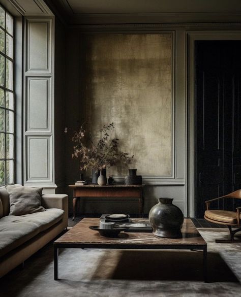 Home & Space Moody Interiors, Dark Interiors, Interiors Design, French Oak, World Of Interiors, Design Decor, History Design, Interior Design Inspiration, Design Inspo