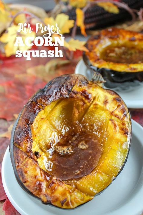 Air Fryer Acorn Squash, Air Fryer Hot Dogs, Yummy Vegetables, Air Fryer Recipes Snacks, Air Fryer Recipes Vegetarian, Acorn Squash Recipes, Cooks Air Fryer, Baked Squash, Baked Veggies