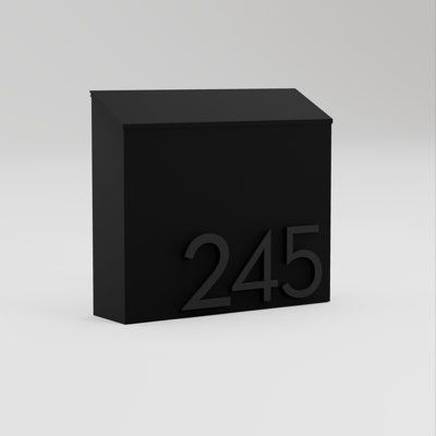 Update your home’s curb appeal with our Inbox Mailbox. Our wall mounted mailbox adds a contemporary style that includes magnetic address numbers. Post & Porch Customize: Yes, Post Colour: Black, Mailbox Colour: Black | Post & Porch The Inbox Wall Mounted Steel Mailbox black/Brown 13.0 x 12.0 x 3.5 in | MTMA1083_88868970_88868971_88873858 | Wayfair Canada Porch Mailbox, Mailbox Black, Steel Mailbox, Wall Mount Mailbox, Mounted Mailbox, Address Numbers, Update Your Home, Numbers Font, Black 13