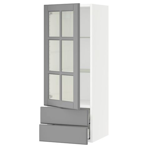 Bathroom Counter Cabinet, Ikea Wall Cabinets, Bathroom Tower, Bathroom Storage Tower, Bodbyn Grey, Ikea Sektion, Sektion Kitchen, Ikea Wall, Kitchen System