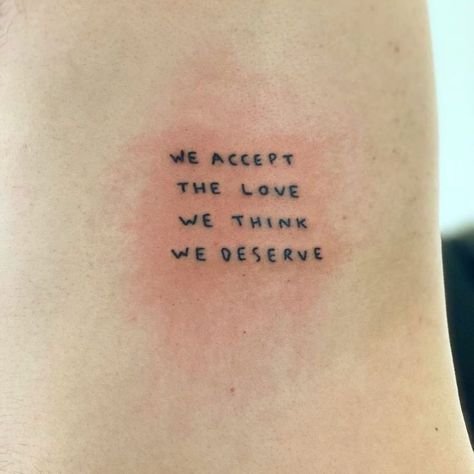 Perk Of Being A Wallflower, Wallflower Tattoo, Selflove Tattoo, Dr Tattoo, Love Reminder, Cute Tats, Tattoo Love, The Perks Of Being, Perks Of Being A Wallflower