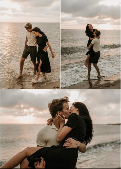 Engagement Pictures Beach, Couples Beach Photography, Wedding Fotos, Couple Beach Photos, Beach Photo Session, Couple Engagement Pictures, Beach Couple, Pre Wedding Photoshoot Outdoor, Pastel Sunset