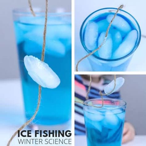 Ice Fishing Science Experiment - Little Bins for Little Hands Winter Science Projects, Project Science, Winter Stem Activities, Winter Science Activities, Winter Science Experiments, Winter Science, Science Experiments For Preschoolers, Winter Activities For Kids, Kid Experiments