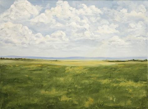 marshland Methuen Massachusetts, Nebraska Landscape, Background Studies, Land Forms, Prairie Landscape, Painting Clouds, Grass Painting, Farm Quilt, Watercolor Subjects