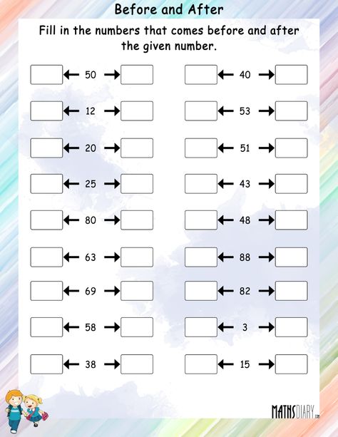 Reverse Counting 50 To 1 Worksheet, Before And After Worksheets, Basic Math Worksheets, Math Subtraction Worksheets, Easy Math Worksheets, Articles Worksheet, Math Fact Worksheets, Number Worksheet, Kindergarten Math Worksheets Free