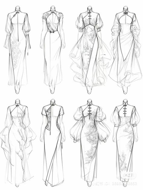 Fashion Figure Poses Drawing, Dress Design Body Sketch, Fashion Dresses Sketches Design, How To Draw Designs Clothes, Clothing Model Drawing, Fashion Design Skirt Sketch, Filipino Style Fashion, Gown Sketches Design Illustration Fashion, Dresses Reference Drawing