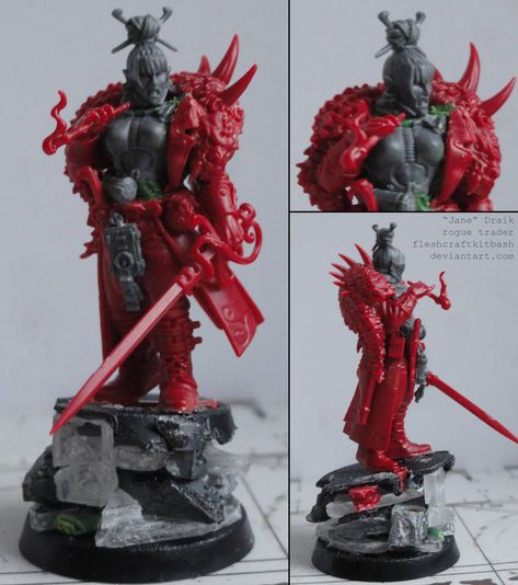 Rogue Trader conversion aka Jane Draik by FleshcraftKitBash on DeviantArt Dark Eldar Conversion, Warhammer 40k Conversions, Inq28 Conversion, Drukhari Conversions, Rogue Trader 40k, Eldar Conversion, Blackstone Fortress, Necromunda Gangs, Warhammer 40k Figures