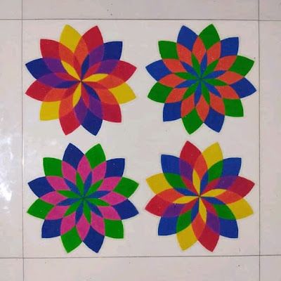 Easy Rangoli For Diwali, Diwali Rangoli Easy, Rangoli Images, Rangoli Designs For Diwali, Diwali Rangoli Designs, 3d Rangoli, Rangoli For Diwali, Pookalam Design, Diwali Design