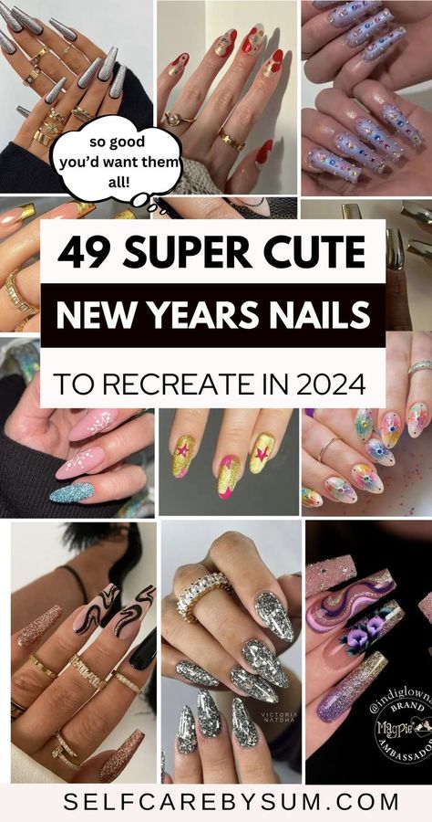 new years nails Nail Designs Hot Pink, Winter Wonderland Nails, Wonderland Nails, New Year Nail, The Countdown Begins, New Year Nails, Nye Nails, New Years Nails, Countdown Begins