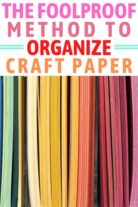 How To Organize Construction Paper, Storing Construction Paper, Diy Cardstock Storage, Colored Paper Organization, Cricut Paper Organization, Scrapbook Paper Organization 12x12, How To Organize Craft Paper, Craft Paper Organization Diy, Storing Scrapbook Paper