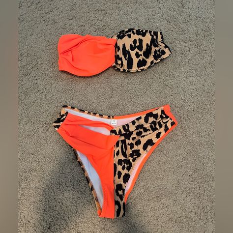 Shein, Hygienic Sticker Still On. No Smoking House, No Tears Or Stains, Never Worn. Leopard Print Summer Swimwear, Cheetah Print Swimsuit, Vacation Tiger Print Beachwear Swimwear, Cheap Leopard Print Swimwear, Cheetah Print Bikinis, High Cut Swimsuit, House No, No Tears, Swim Suits