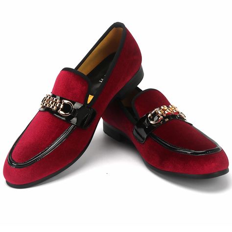 PRICES MAY VARY. ★ Lightweight: our Burgundy Dark Pink / Wine Red velvet designer loafer’s Lightweight Construction is 100% Handmade with Top Tier Durable Velvet, Shiny toe cap and Fashion buckle for a Stylish and Comfortable Look, make you unique and the focus of any occasion. the elegant and casual lifestyle,This velvet dress shoes is the first choice for gentleman. ★ Noble Fashion Comfort: Our Anti-Slip Rubber Outsoles and Health Cushioned leather massage Insoles makes you feel Comfortable, H Wide Width Dress Shoes, Wedding Loafers, Penny Shoes, Velvet Loafers Mens, Velvet Dress Shoes, Red Loafers, Mens Loafers Shoes, Velvet Loafers, Casual Lifestyle