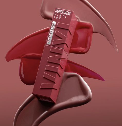 #maybelline #makeup Lipstick Advertisement Poster, Maybelline Advertisement, Lipgloss Advertising, Maybelline Aesthetic, Maybelline Super Stay Vinyl Ink, Maybelline Cosmetics, Viral Makeup, Maybelline Lipstick, Vinyl Lips