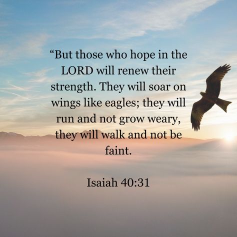 This passage offers encouragement and assurance to those facing trials and challenges, reminding us of the strength and endurance that comes from placing their hope in the Lord. It's a message of resilience and faith in God's sustaining power. Hope In The Lord, Verses About Strength, Melting Moments, Wings Like Eagles, Isaiah 40 31, Bible Quotes Wallpaper, Basketball Posters, Mental Strength, Bible Encouragement