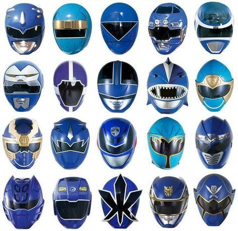 Blue Ranger Helmet - MMPR onwards Blue Power Ranger, Power Rangers Helmet, Super Samurai, Blue Ranger, Power Rangers Fan Art, Power Rangers Samurai, All Power Rangers, Power Rangers Art, Go Go Power Rangers