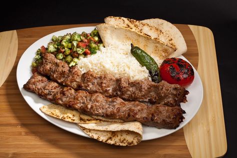 Beef Koubideh also known as lule or lula kabob - juicy grilled ground sirloin Ground Beef Kebabs On The Grill, Koobideh Kabob Recipe, Lula Kebab, Beef Kabob Recipes Marinade Shish Kebab, K Bobs Recipes Shish Kabobs, Mediterranean Beef, Ground Sirloin, Middle Eastern Dishes, Mediterranean Food